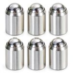 HARFINGTON 6pcs Ball Point Spring Plungers 12x16mm 304 Stainless Steel No Step Positioning Beads Ball Spring Plungers Ball Catch Latch for Door Cupboard Mechanical Devices Furniture-0