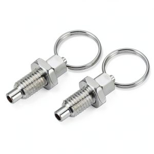 PATIKIL Spring Plunger 2pcs M10x1.5 Stainless Pull Ring-0