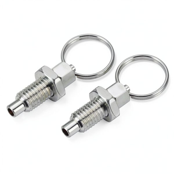 PATIKIL Spring Plunger 2pcs M10x1.5 Stainless Pull Ring-0