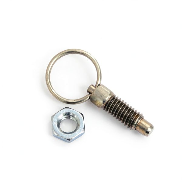 heyous 2 Pcs Spring Plunger with Pull Ring, 1/4inch 20 Thread Size, Thread Length, Non-Locking Stubby Hand-Retractable Index Plunger, 0.31inch-1