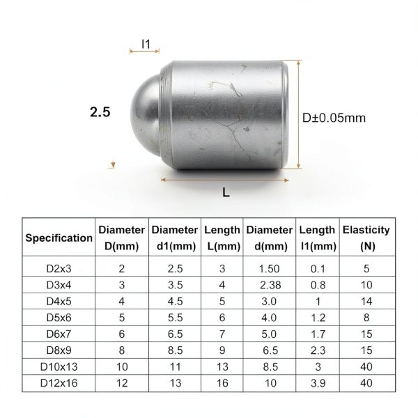 HARFINGTON 10pcs Ball Point Spring Plungers 5x6mm 304 Stainless Steel No Step Positioning Beads Ball Spring Plungers Ball Catch Latch for Door Cupboard Mechanical Devices Furniture-1