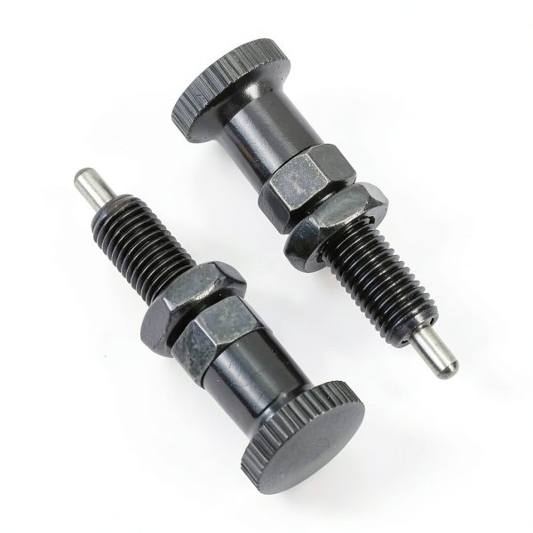 Push Fit Ball Nose Spring Knob Indexing Plunger M6 Thread Retractable Pull Pin, Spring Loaded Non Lock Out Short Type, Quick Release Threaded Latch Button for Industrial Equipment (2 Pcs)-4