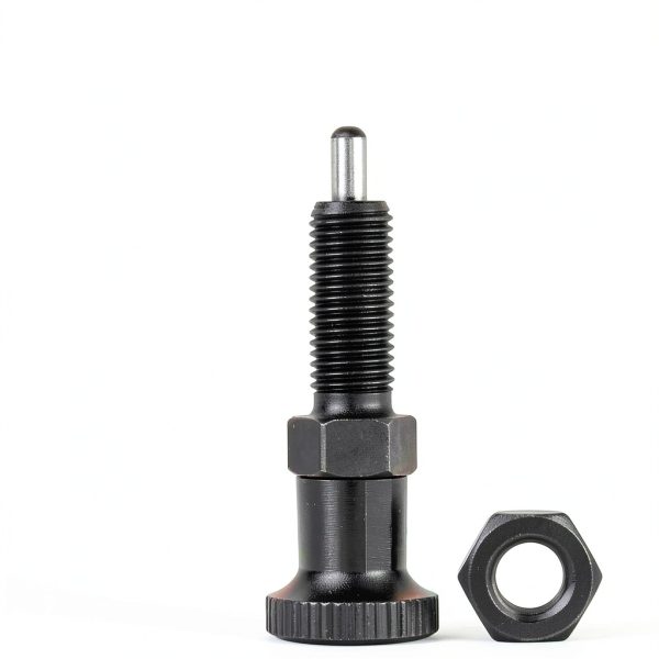 Push Fit Ball Nose Spring Knob Indexing Plunger M6 Thread Retractable Pull Pin, Spring Loaded Non Lock Out Short Type, Quick Release Threaded Latch Button for Industrial Equipment (2 Pcs)-1