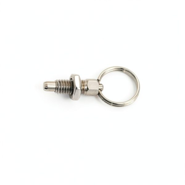 heyous 2 Pcs Spring Plunger with Pull Ring, 1/4inch 20 Thread Size, Thread Length, Non-Locking Stubby Hand-Retractable Index Plunger, 0.31inch-2