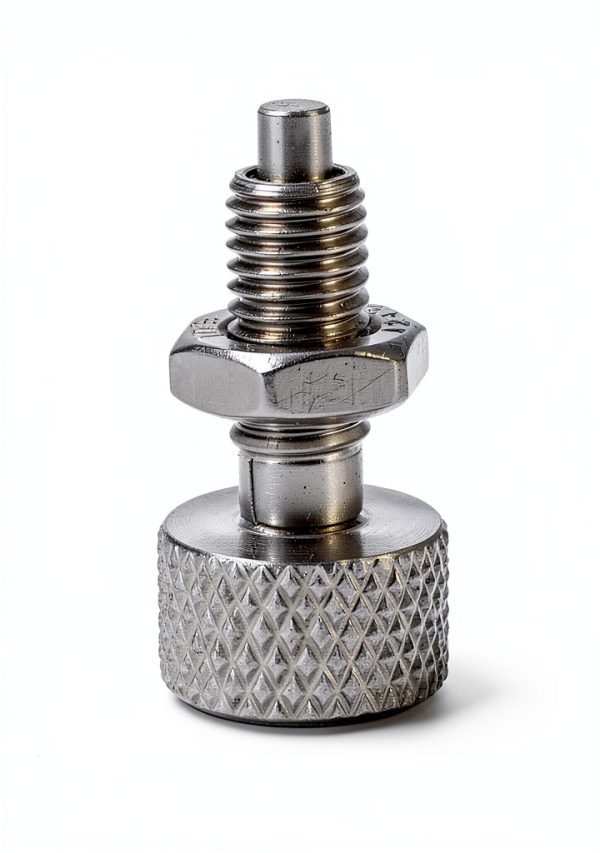Hand Retractable Spring Plunger 2Pcs M12 Release Pin Nut MeitrciL-3