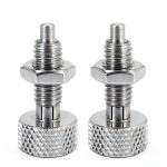 Hand Retractable Spring Plunger 2Pcs M12 Release Pin Nut MeitrciL-0