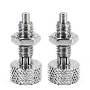 Hand Retractable Spring Plunger 2Pcs M12 Release Pin Nut MeitrciL-0