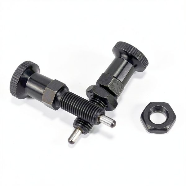Push Fit Ball Nose Spring Knob Indexing Plunger M6 Thread Retractable Pull Pin, Spring Loaded Non Lock Out Short Type, Quick Release Threaded Latch Button for Industrial Equipment (2 Pcs)-3