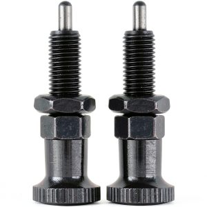 Push Fit Ball Nose Spring Knob Indexing Plunger M6 Thread Retractable Pull Pin, Spring Loaded Non Lock Out Short Type, Quick Release Threaded Latch Button for Industrial Equipment (2 Pcs)-0