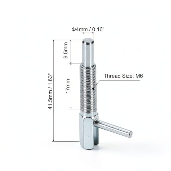 uxcell 3Pcs Retractable Indexing Plunger Pin M6 Steel Telescopic Lock-1