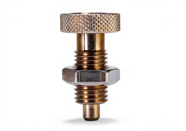 Hand Retractable Spring Plunger 2Pcs M12 Release Pin Nut MeitrciL-4