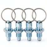 Spring Plunger Bitray Stainless Steel M12‑1.75‑8 Pull Ring Retractable-0