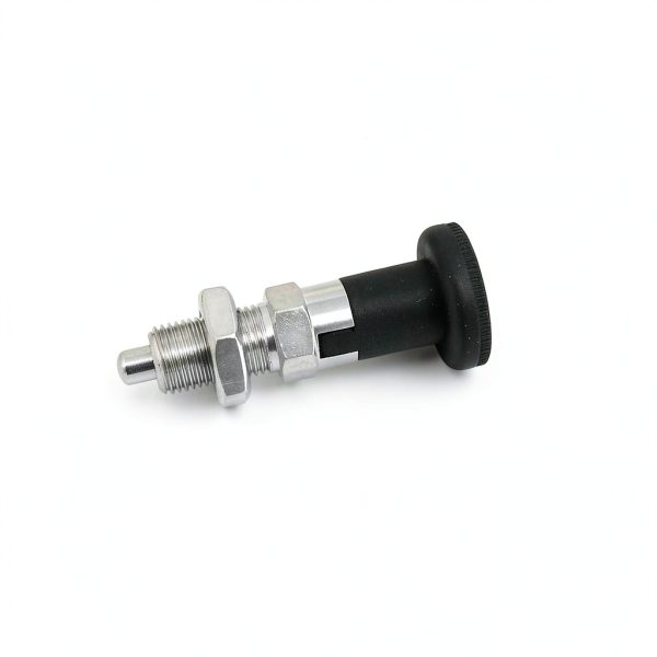 Heyous Stainless Steel Self Locking Knob Plunger M8 Black Spring Pin-0