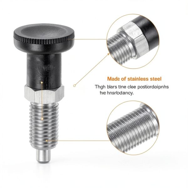 HARFINGTON Push Fit Ball Nose Spring Plunger M12x1.5 Stainless-3